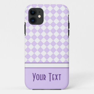 Etui iPhone Case-Mate Nom personnalisable Diamant Violet à carreaux