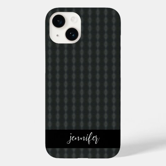 Coques Case-Mate iPhone Nom personnalisable Gris acier sans soudure motif (Verso)