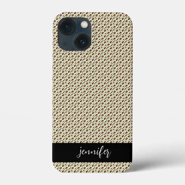 Coques Case-Mate iPhone Nom personnalisable Leopard skin motif (Verso)