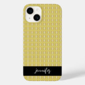 Coques Case-Mate iPhone Nom personnalisable motif citron sans soudure (Verso)