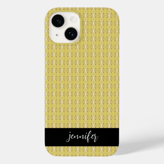 Coques Case-Mate iPhone Nom personnalisable motif citron sans soudure (Verso)