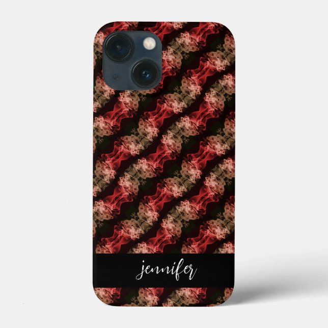 Coques Case-Mate iPhone Nom personnalisable motif de fumée Abstrait (Verso)