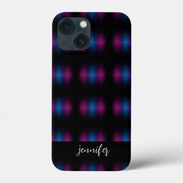 Coques Case-Mate iPhone Nom personnalisable motif en acier brillant (Verso)