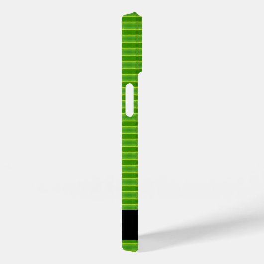 Coques Case-Mate iPhone Nom personnalisable motif feuille verte (Verso / Droite)