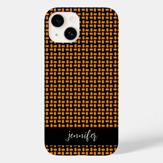 Coques Case-Mate iPhone Nom personnalisable motif jaune Abstrait (Verso)