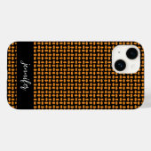 Coques Case-Mate iPhone Nom personnalisable motif jaune Abstrait (Verso (horizontal))