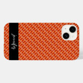 Coques Case-Mate iPhone Nom personnalisable motif orange transparent (Verso (horizontal))