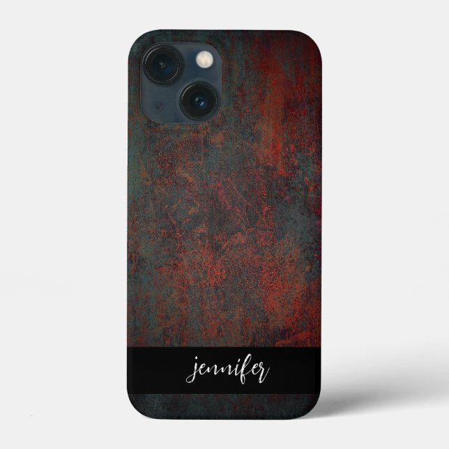 Coques Case-Mate iPhone Nom personnalisable texture de grunge Abstraite (Verso)