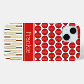 Coques Case-Mate iPhone Nom personnalisé à motifs de cricket (Verso (horizontal))