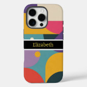 Coques Case-Mate iPhone Nom personnalisé Abstrait moderne géométrique (Verso)