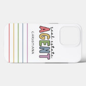 Coques Case-Mate iPhone Nom personnalisé Agent immobilier | Cadeaux immobi (Verso (horizontal))