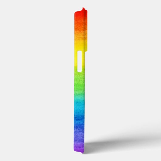 Coques Case-Mate iPhone Nom personnalisé Aquarelle arc-en-ciel initiale (Verso / Droite)