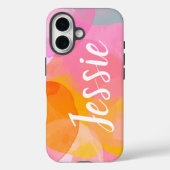Coques Case-Mate iPhone Nom personnalisé Aquarelle couleur rose Abstrait S (Verso)