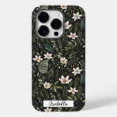 Coques Case-Mate iPhone Nom personnalisé Aquarelle Floral (Verso)