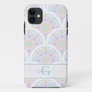 Case-Mate iPhone Case Nom personnalisé Art Déco Pastel Arc-en-ciel Flora