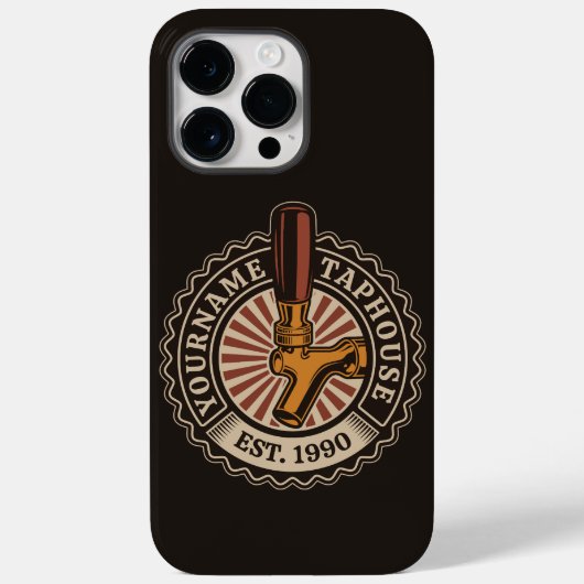 Coques Case-Mate iPhone NOM Personnalisé Artisanat Bière Taphouse Brasseri (Verso)