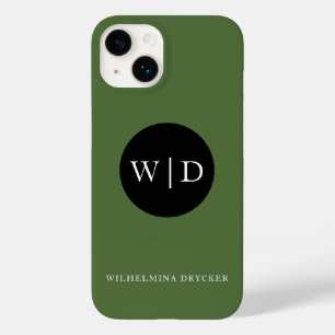 Coque Pour iPhone 14 Nom personnalisé avec monogramme