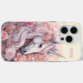 Coques Case-Mate iPhone Nom personnalisé belle licorne (Verso (horizontal))