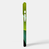 Coques Case-Mate iPhone Nom personnalisé Black Wispy Greens Abstrait Artwo (Verso / Gauche)