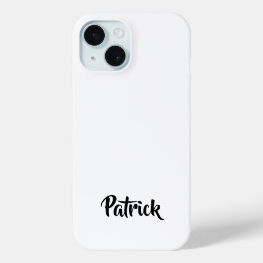 Coques Case-Mate iPhone Nom personnalisé blanc (Verso)