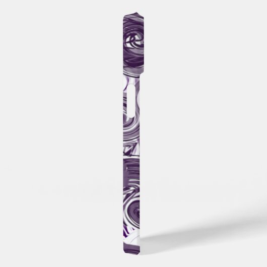 Coques Case-Mate iPhone Nom personnalisé blanc Motif spiral violet Abstrai (Verso / Droite)
