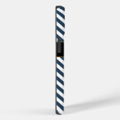 Coques Case-Mate iPhone Nom personnalisé Bleu/Blancs (Verso / Droite)