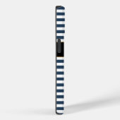 Coques Case-Mate iPhone Nom personnalisé Bleu/Blancs (Verso / Droite)