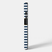 Coques Case-Mate iPhone Nom personnalisé Bleu/Blancs (Verso / Gauche)