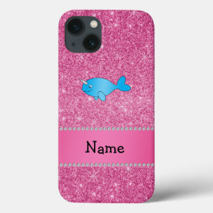 Coques Pour iPhone Nom personnalisé bleu narval parties scintillant r