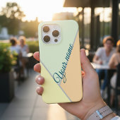 Coques Case-Mate iPhone Nom personnalisé Bloc de couleur géométrique paste