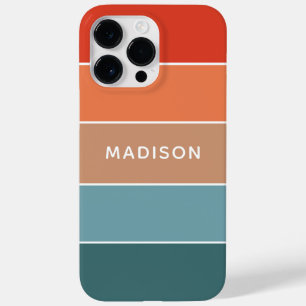 Coque Pour Pour iPhone 14 Pro Max Nom personnalisé bloc de couleur Terre coloré mode