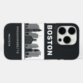 Coques Case-Mate iPhone Nom personnalisé Boston Massachusetts (Verso (horizontal))