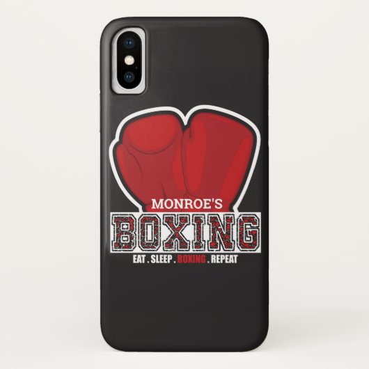Coques Case-Mate iPhone NOM personnalisé Boxer Boxer Glove Prize (Dos)