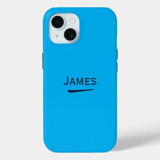Coques Case-Mate iPhone Nom Personnalisé Ciel bleu moyen (Verso)