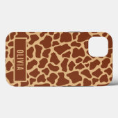 Coques Case-Mate iPhone Nom personnalisé classique Giraffe Poster de anima (Verso (horizontal))