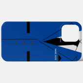 Coques Case-Mate iPhone Nom personnalisé Costume bleu Necktie Fun (Verso (horizontal))
