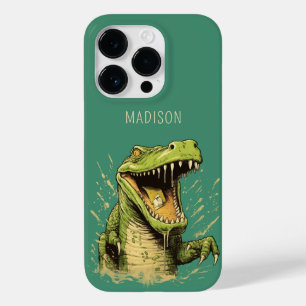 Coque Pour iPhone 14 Pro Nom personnalisé Crocodile