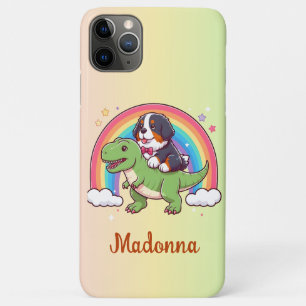 Case-Mate iPhone Case Nom personnalisé Cute Bernese Chien Riding T-Rex