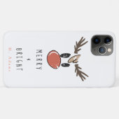 Coques Case-Mate iPhone Nom personnalisé Cute Funny Reindeer (Dos (Horizontal))