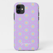 Coques Case-Mate iPhone Nom personnalisé Cute Pastel Rainbow Bullseyes Mot (Dos)