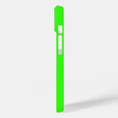 Coques Case-Mate iPhone Nom personnalisé de couleur solide verte néon (Verso / Gauche)