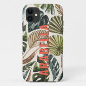 Coques Case-Mate iPhone Nom personnalisé de la plante tropicale (Dos)