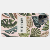 Coques Case-Mate iPhone Nom personnalisé de la plante tropicale (Dos (Horizontal))