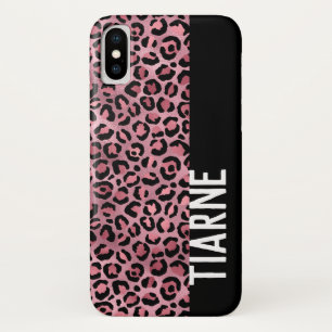 Case-Mate iPhone Case Nom personnalisé de l'Empreinte de léopard noir ro