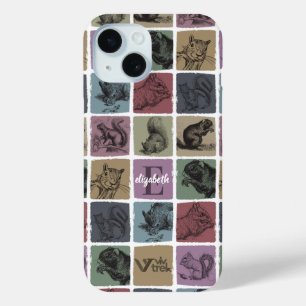 Coque Pour iPhone 15 Nom personnalisé d'écureuil initial Cadeau personn