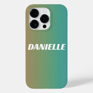 Coque Pour iPhone 14 Pro Nom personnalisé Dégradé arc-en-ciel