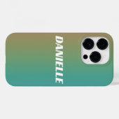 Coques Case-Mate iPhone Nom personnalisé Dégradé arc-en-ciel (Verso (horizontal))