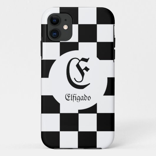 Coques Case-Mate iPhone Nom personnalisé du club d'échecs initial (Dos)