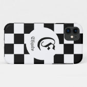 Coques Case-Mate iPhone Nom personnalisé du club d'échecs initial (Dos (Horizontal))