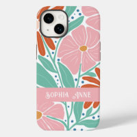 Nom personnalisé du modèle floral rétro